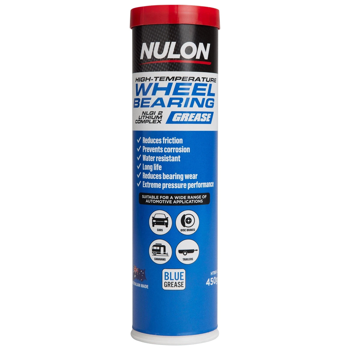 9 x Nulon High-Temp Wheel Bearing Grease NLGI 2 Cartridge HTBG-C