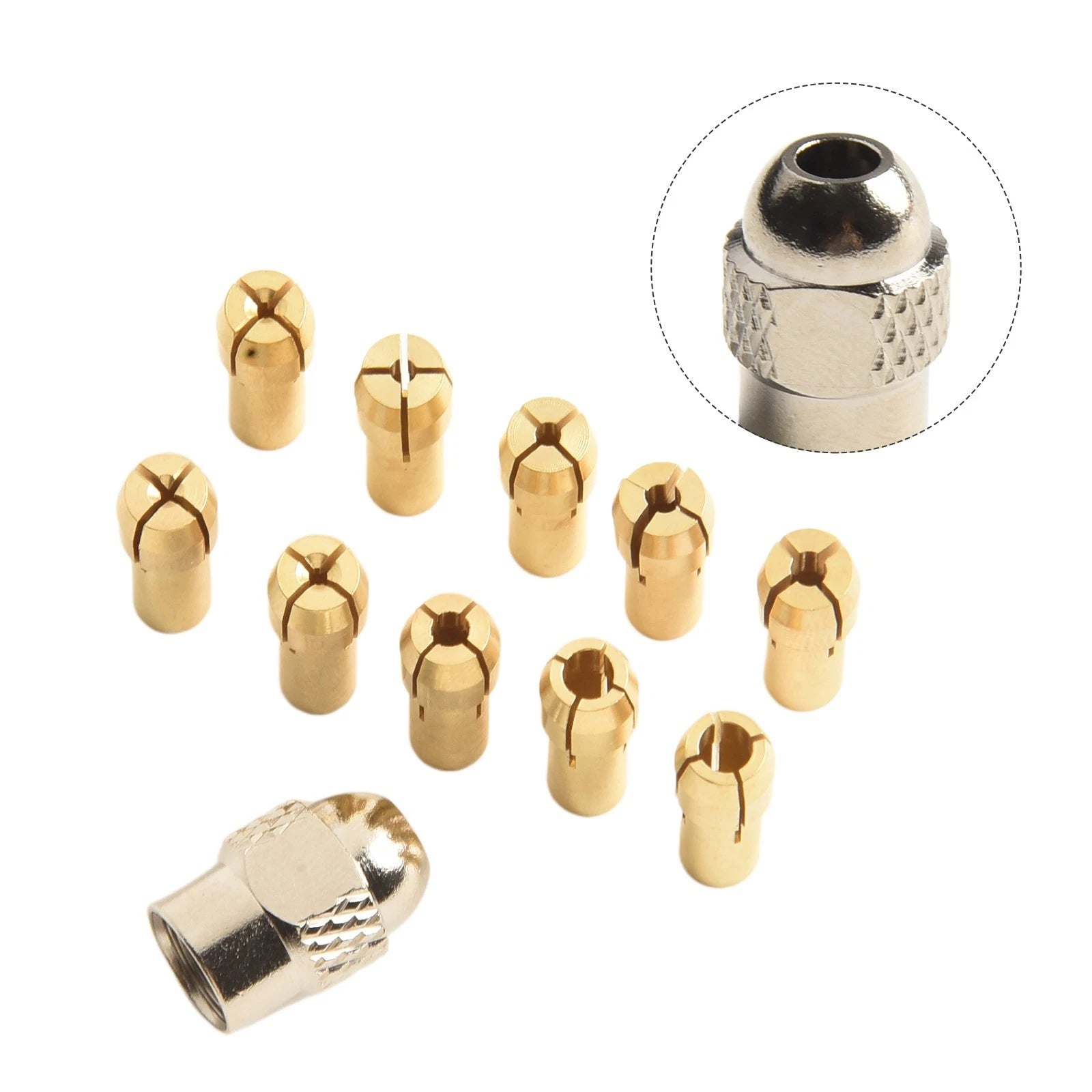 10pcs Brass Collet Chucks for Drill Bits