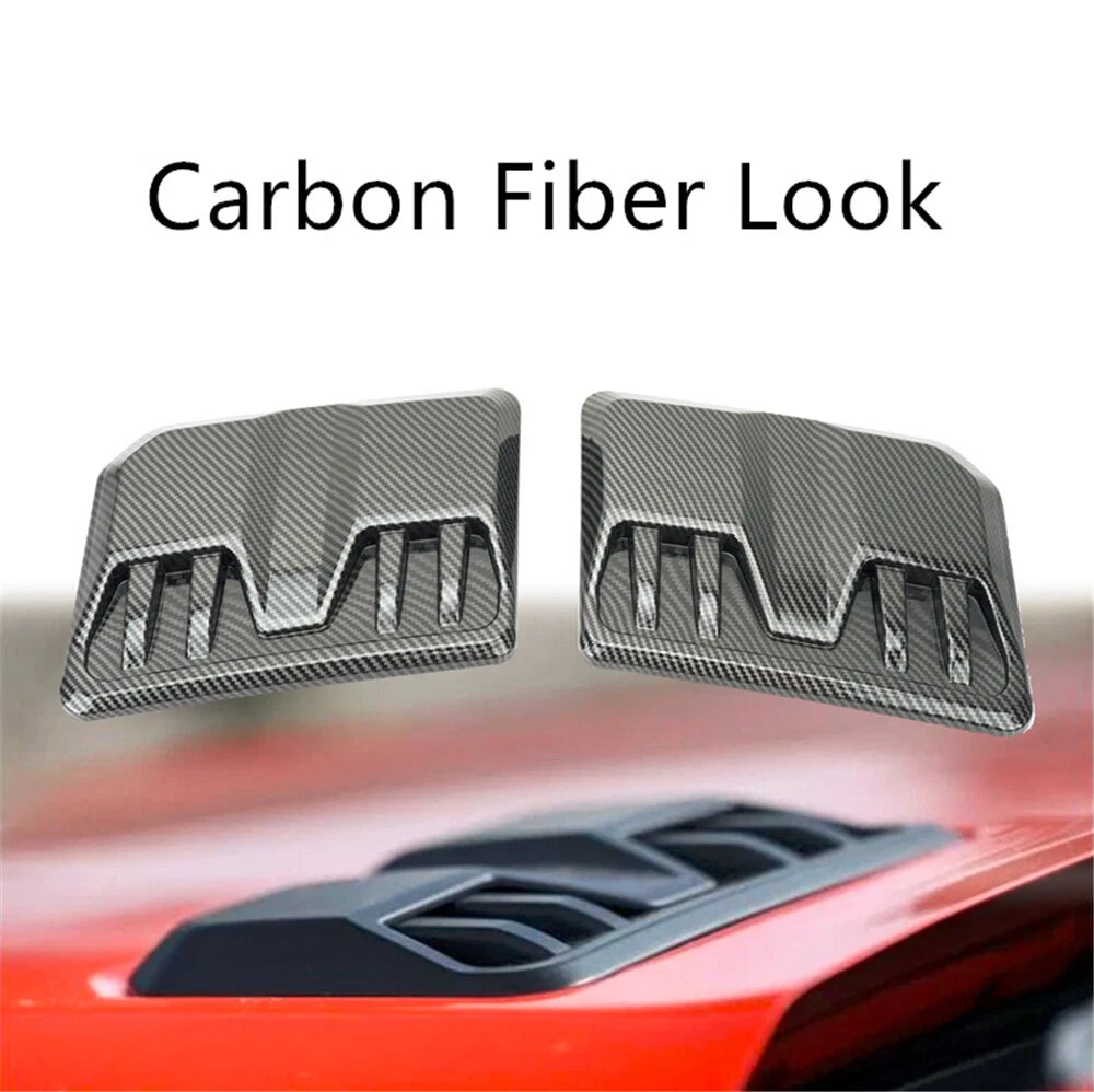 1 Pair Carbon Fiber Pattern ABS Air Flow Vent Cover Universal