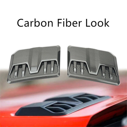 1 Pair Carbon Fiber Pattern ABS Air Flow Vent Cover Universal