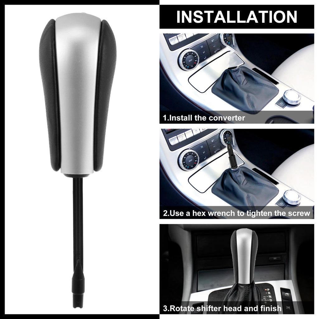 Faux Leather Gear Shift Knob Automatic Replacement for BMW X5 (2000–2006)