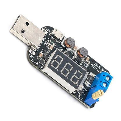 Adjustable USB Power Supply Module 0.5V to 30V 2A for DIY Projects