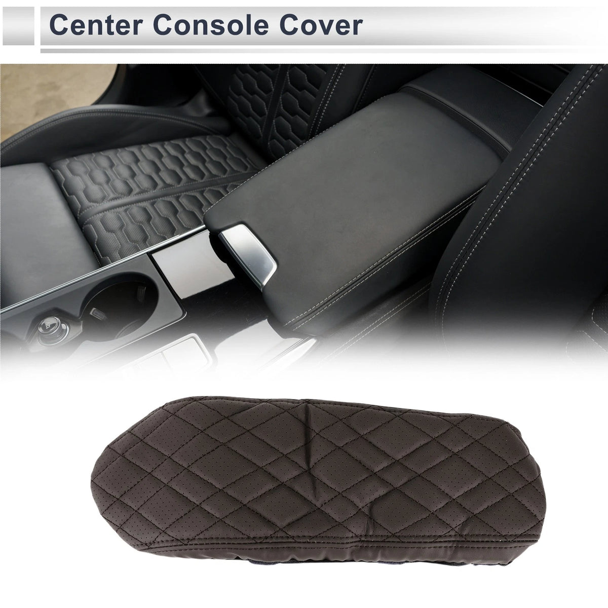 Car Center Console Cover Replacement for BMW X1 2023–2024 Deep Brown