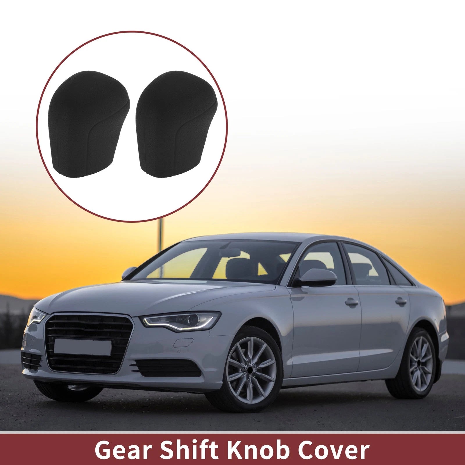 Gear Shift Knob Cover Universal Silicone Black (Car SUV)