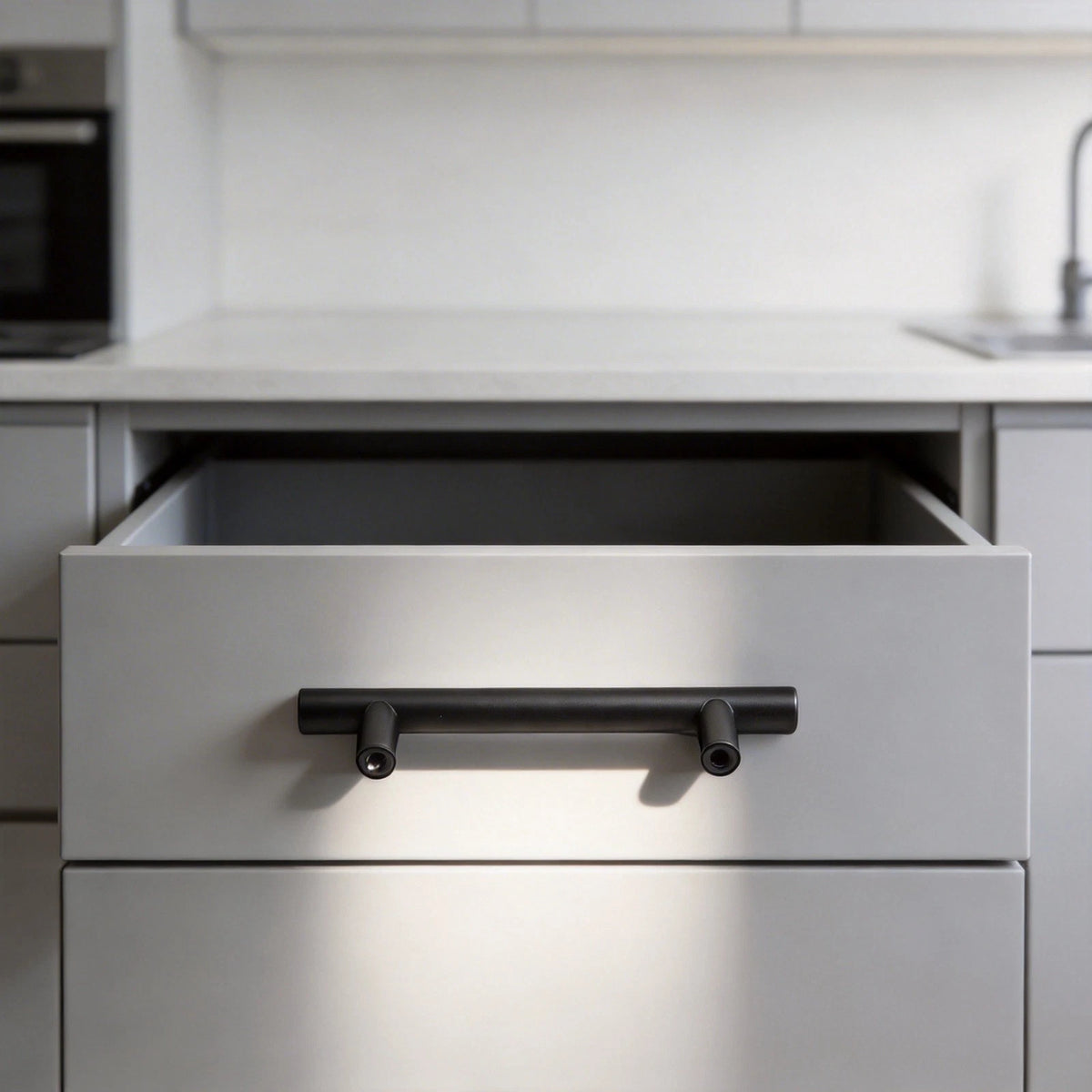 Stainless Steel Handle for Cabinet Drawer Dresser Wardrobe (Dark Black)