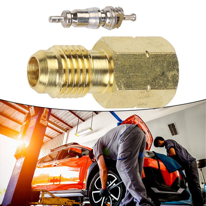 Brass R32 Left Handed 14 SAE Thread Adapter for Mini Split HVAC