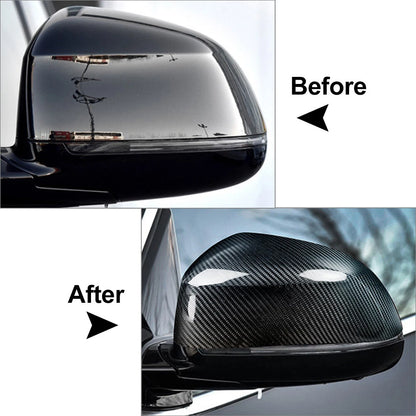 Pair Carbon Fiber Mirror Covers for BMW X3 (2014–2017) X4 (2014–2017) X5 (2014–2017)