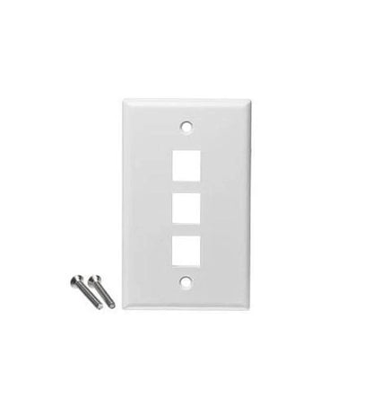 25-Pack Flat Faceplate for ICC IC107F3CWH