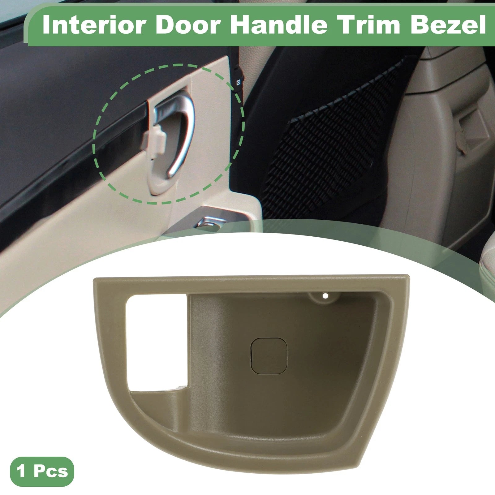 Rear Left Interior Door Handle Trim Bezel Replacement for Hyundai Santa Fe (2007–2012)