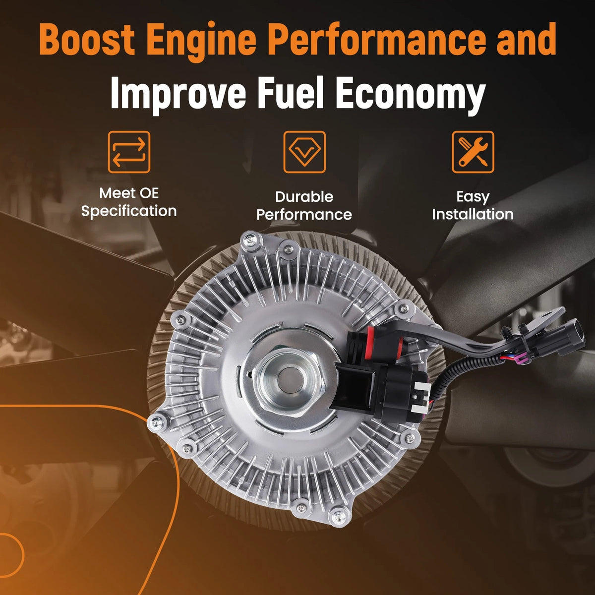 Cooling Radiator Fan Clutch for Ram 2500/3500/4500/5500 (2013–2018) 52014729AC
