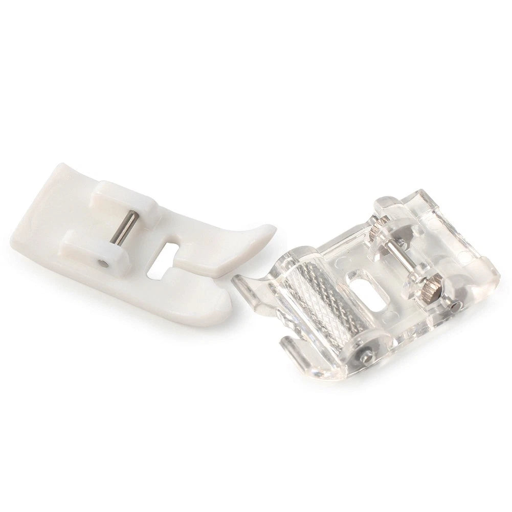 2X Roller Presser Foot & Non-Stick Zigzag Foot for Brother Singer
