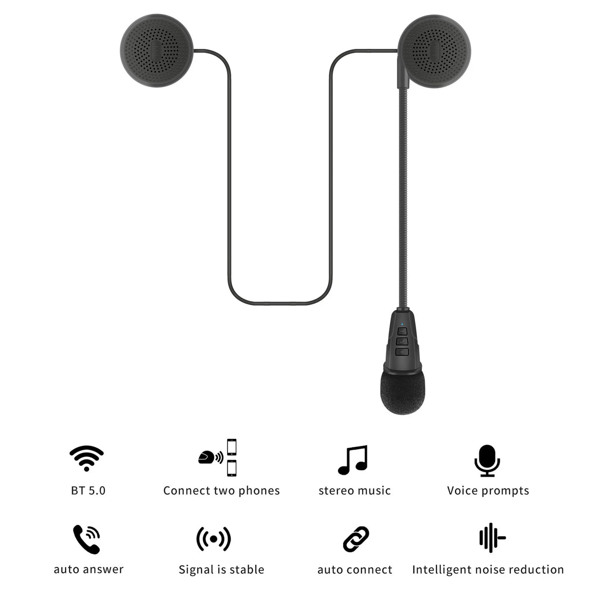 M8 Bluetooth Headset for Motorcycle Helmet (Rechargeable)