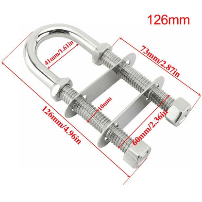 Heavy Duty U-Bolt Tie Point for Marine Applications (Includes Nuts & Washers)