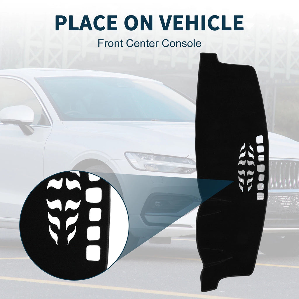 Dashboard Cover Mat for Volvo S90 (2017–2019) Sun Protector Black