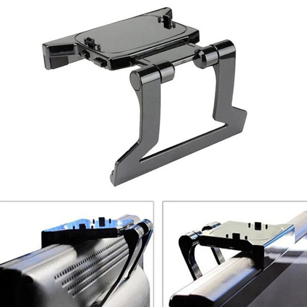 High quality Plastic Black TV Clip with Clip Mount Fit for Xbox 360 Kinect