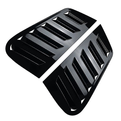 For VW Polo 9N 2001-2009 2x Rear Side Window Louver Vent Cover Trim Glossy Black