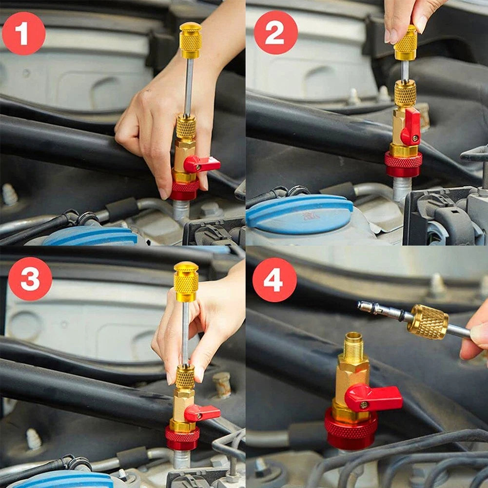 Air Conditioner Repair Tool for R134A Valve Core Maintenance