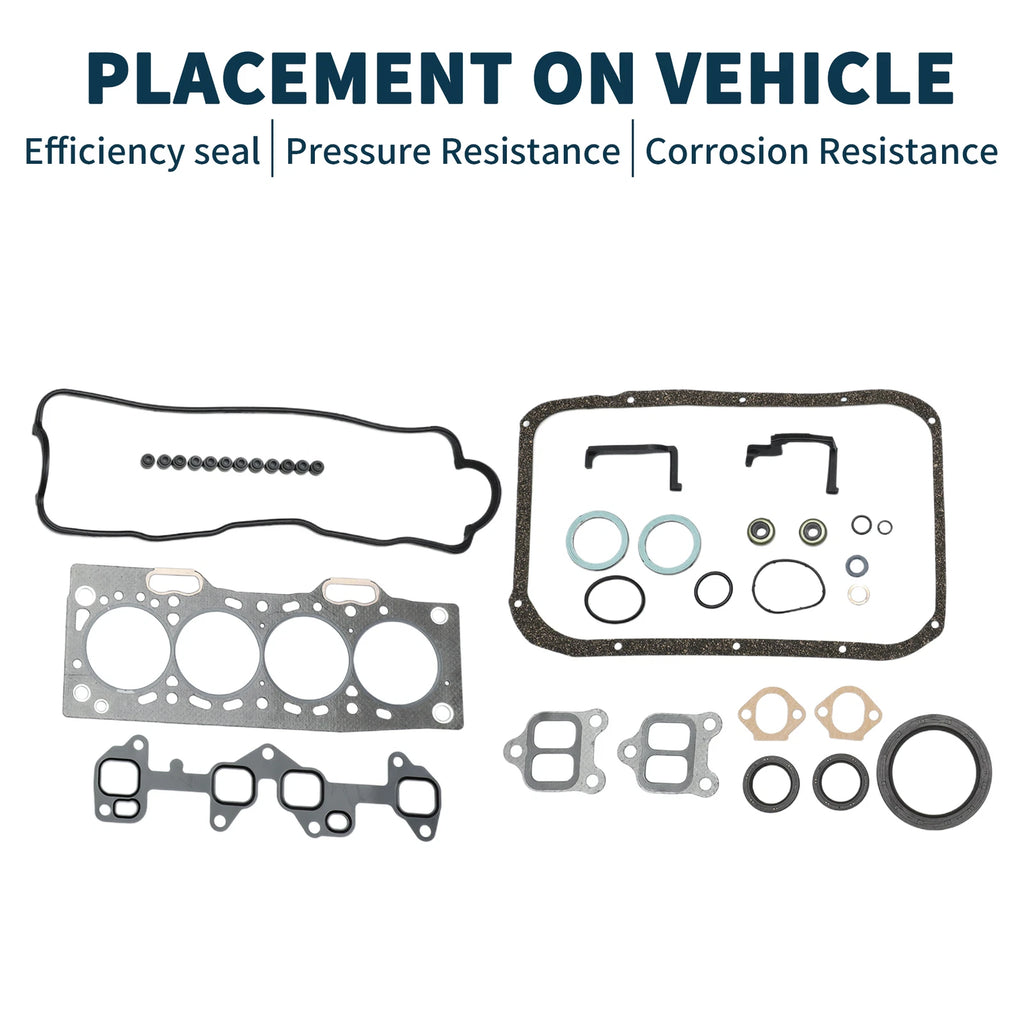 Cylinder Head Gasket Kit Replacement for Toyota 2E Engine (1980–1992)