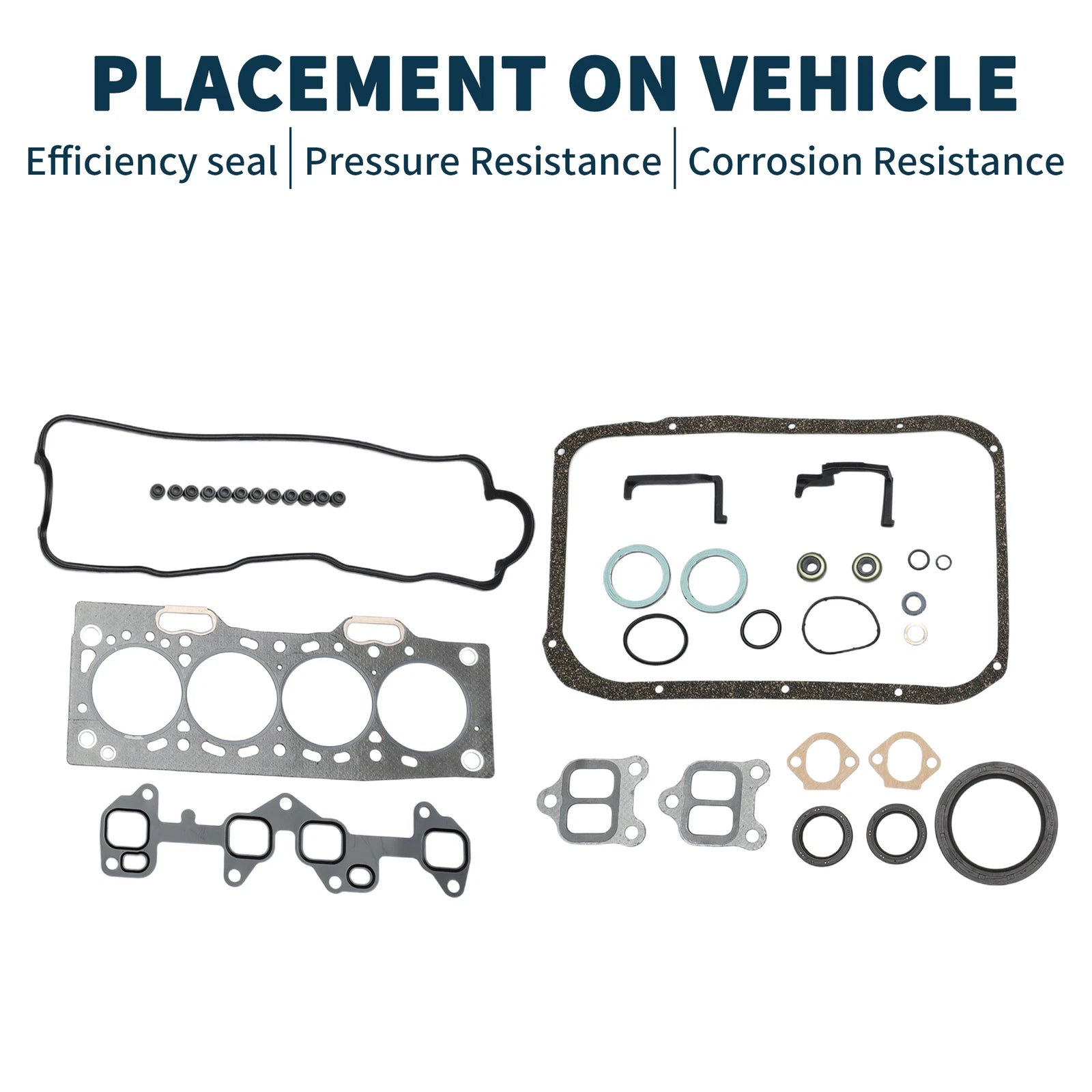 Cylinder Head Gasket Kit Replacement for Toyota 2E Engine (1980–1992)