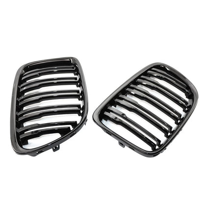 Glossy Black Front Bumper Kidney Grille for BMW X1 E84 (2009–2015)