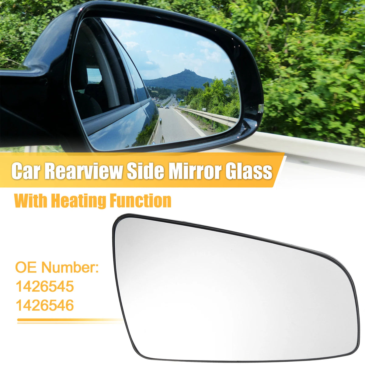 Heated Rearview Mirror Glass for Opel Zafira B (2005–2008) 1426545
