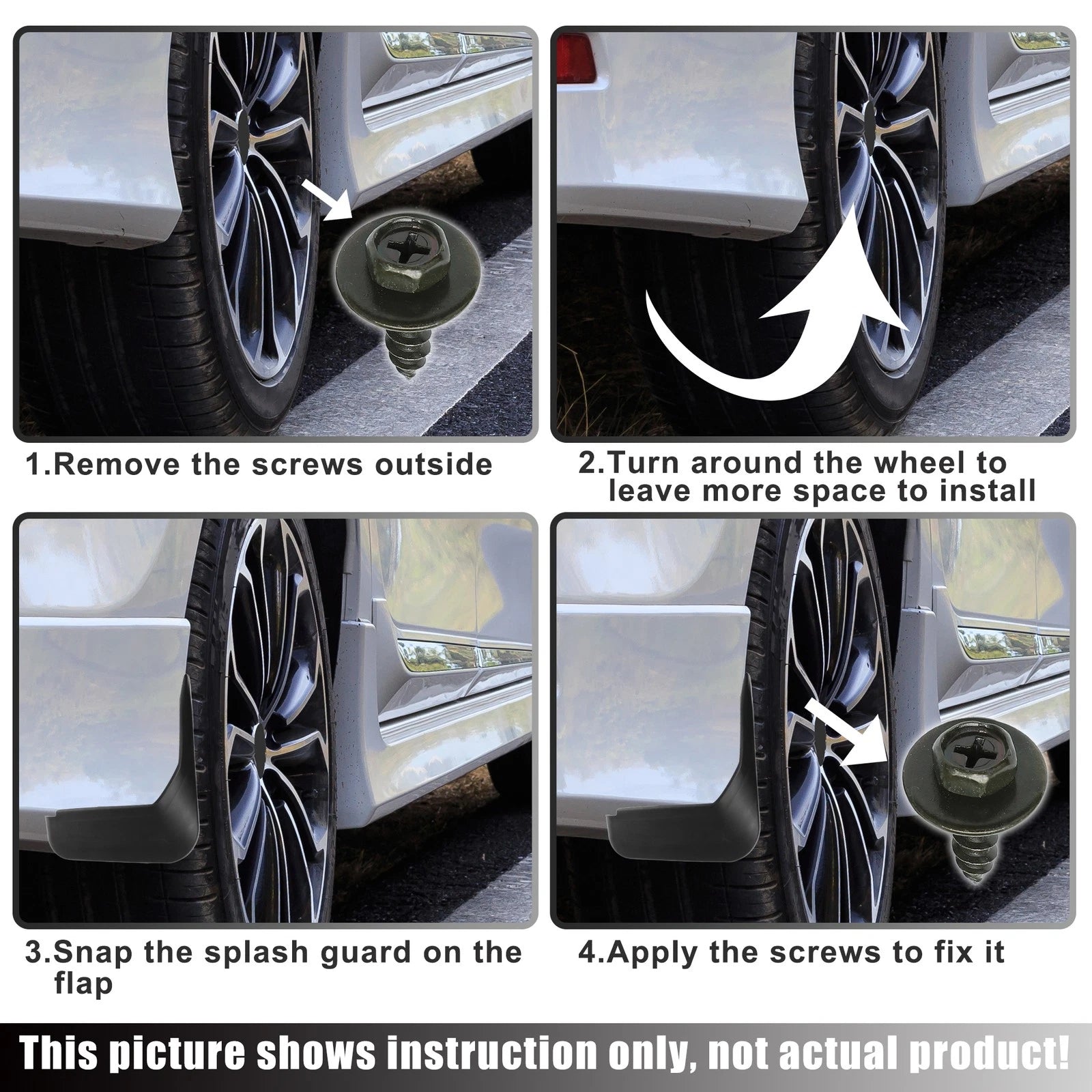 Mud Flaps Splash Guards for Toyota RAV4 (2019–2023)
