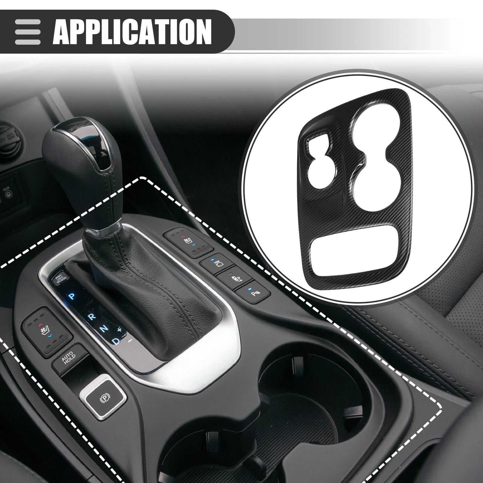 Carbon Fiber Gear Shift Panel Trim for Dodge Durango 2014–2017
