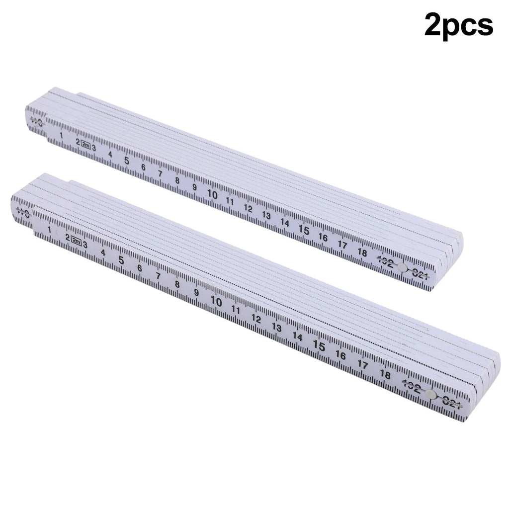 2X Measuring Tool 2 Meters Folding Ruler for Carpentry Projects