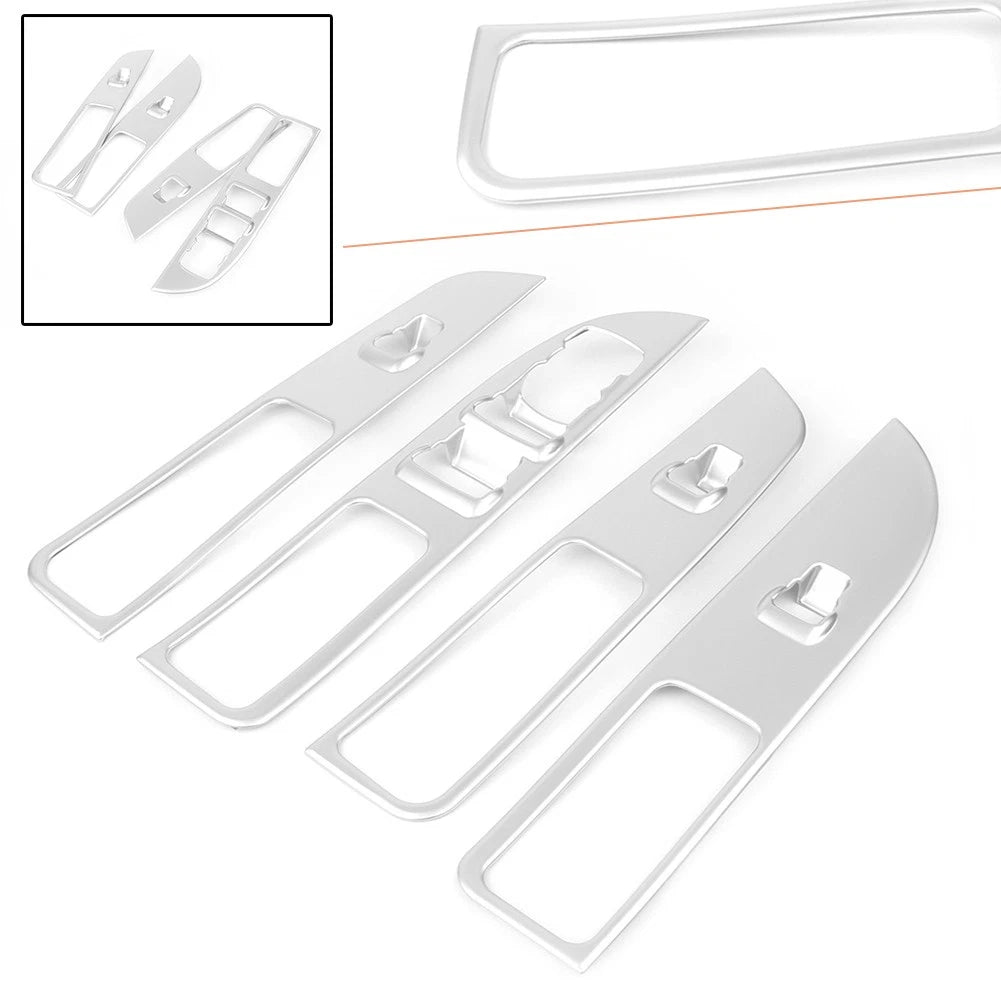Stainless Inner Window Switch Panel Cover Trim for Ford Explorer (2016–2018)