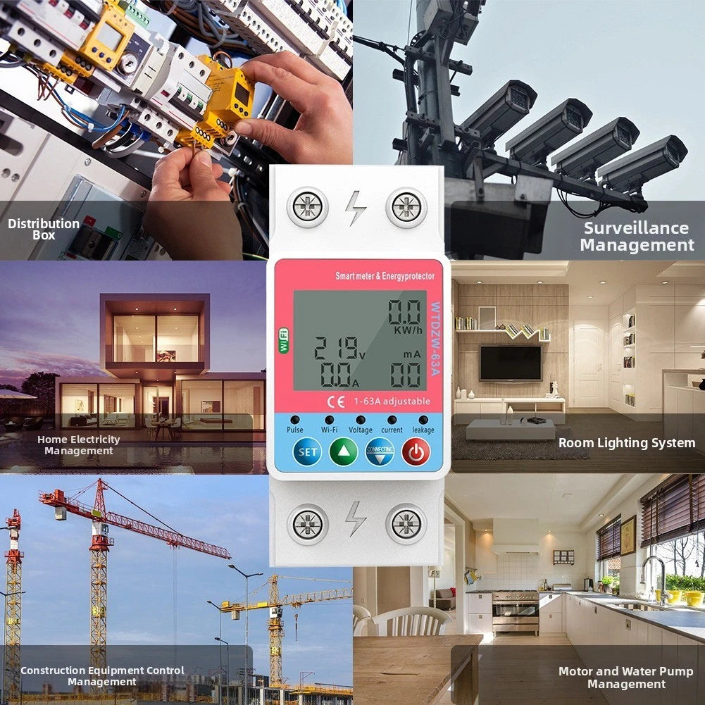 Smart Circuit Breaker 63A 2P for Remote Control and Safety