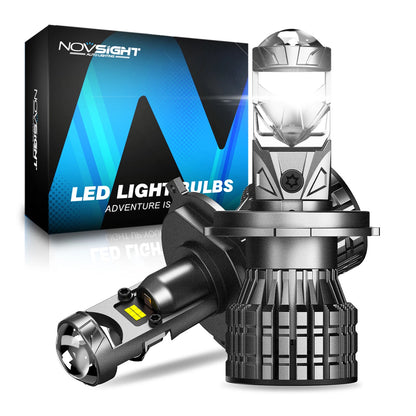 2X NOVSIGHT 9003 H4 LED Headlight Bulb 120W 30000LM 6500K for