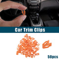 Interior Trim Retainer Clip Replacement Set for Ford Dodge Orange (50 Pack) (1989–1997)