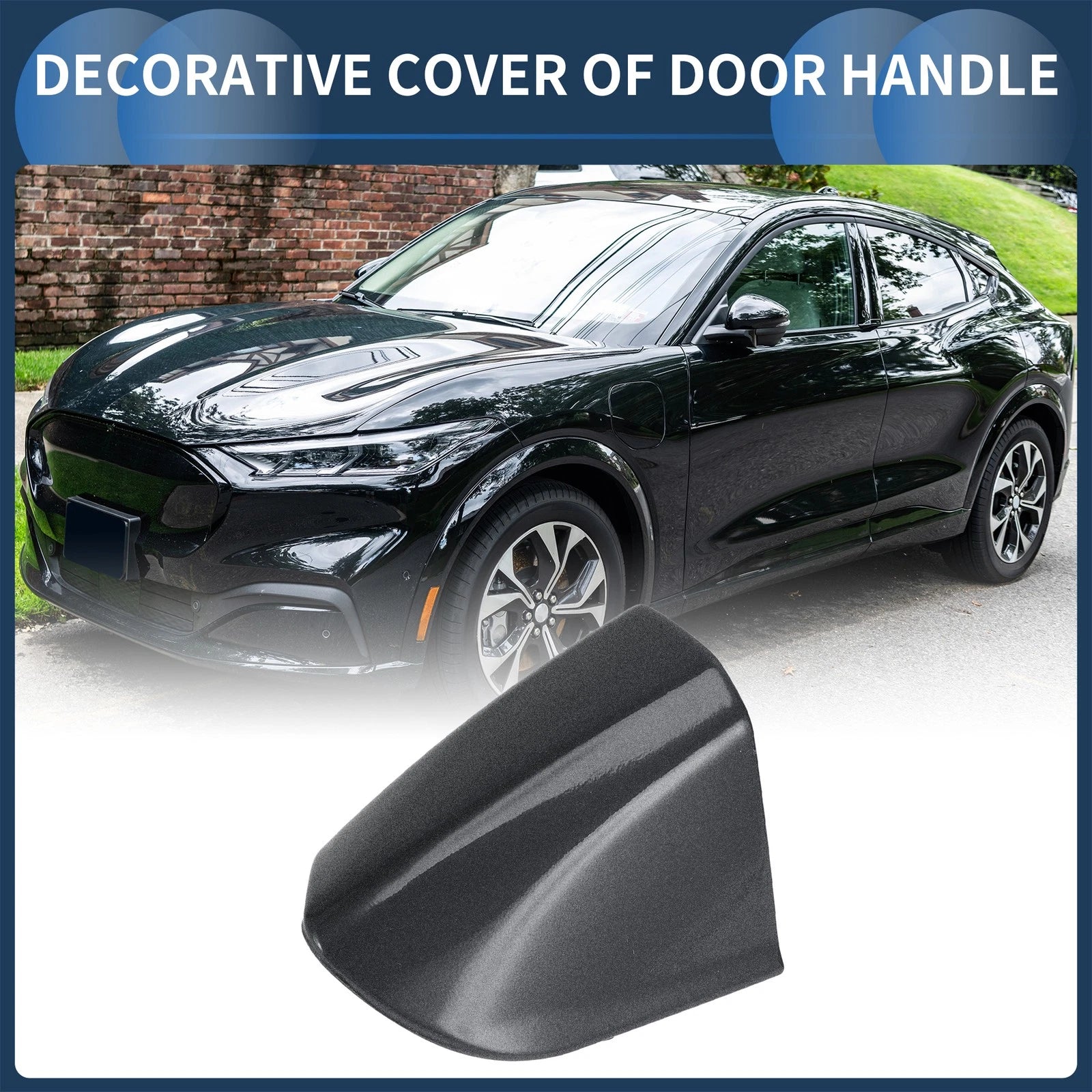 Door Handle Cover Front Left for Ford Mustang (2015–2020) ABS Gray 1 Pc