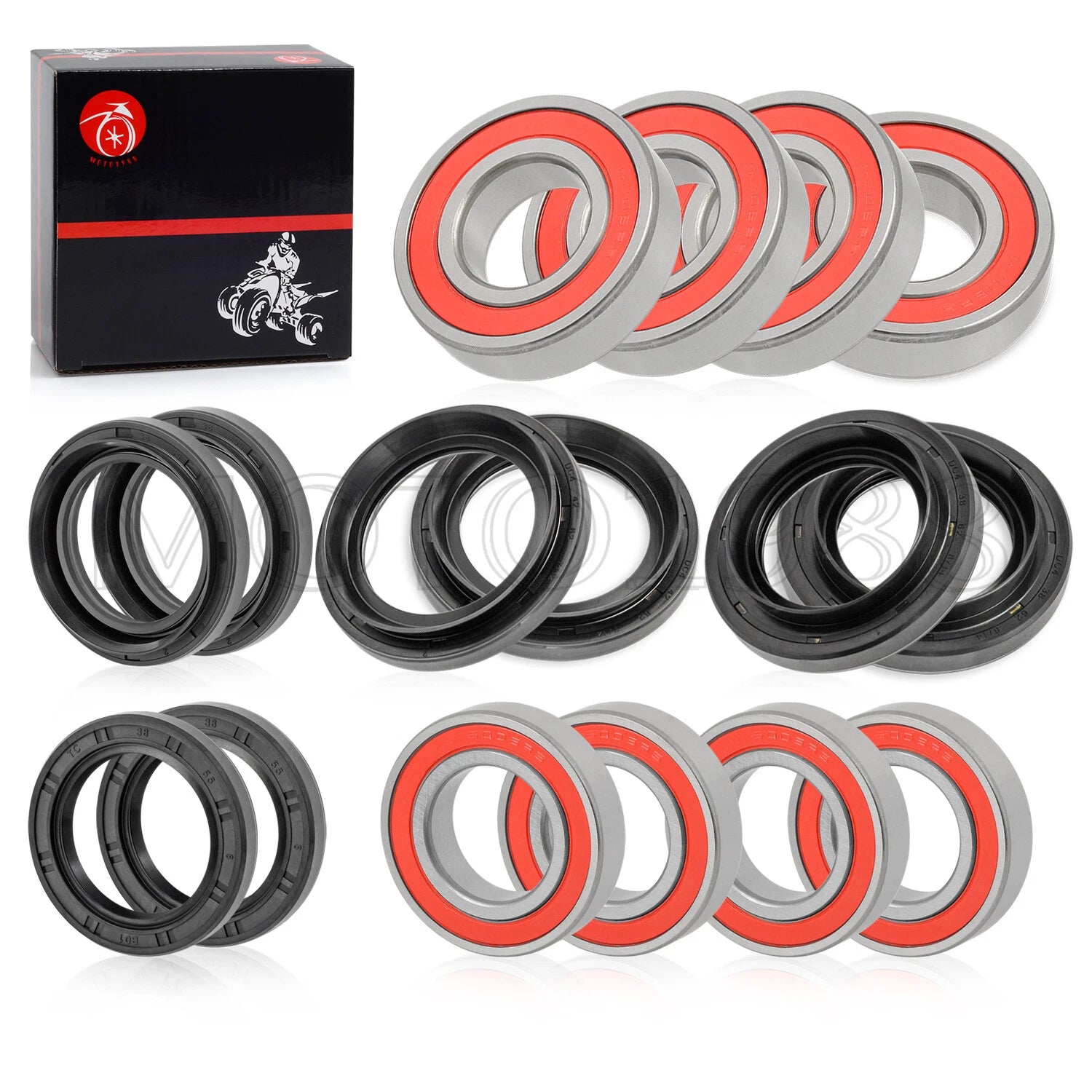 Set of 4 Wheel Bearing Seals for Yamaha Rhino 450 660 700 (2005–2013)