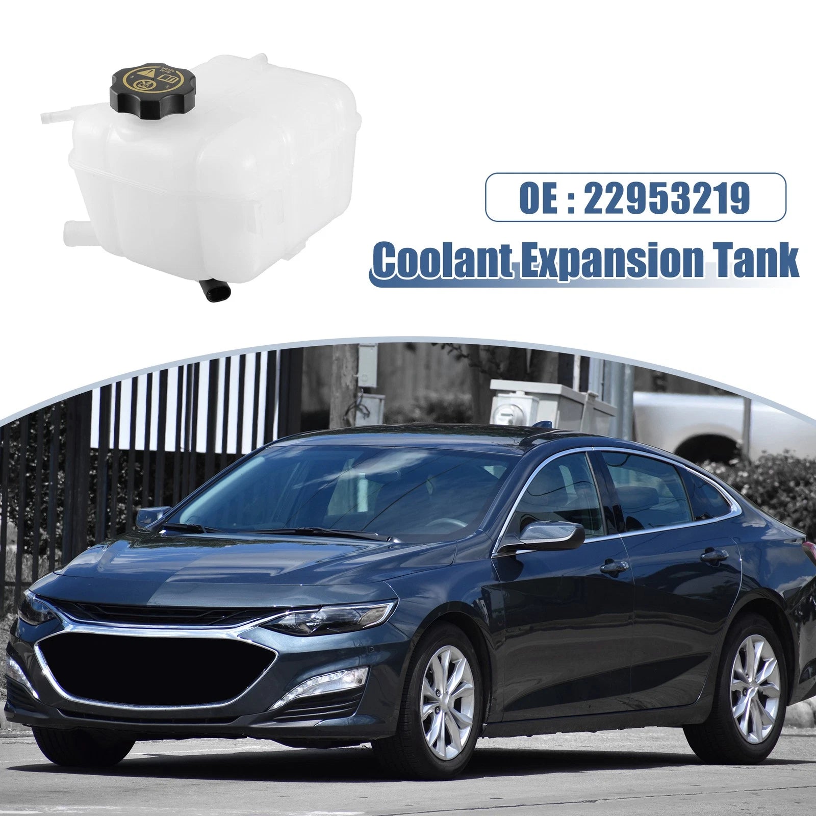 Coolant Reservoir Tank with Cap and Sensor for Chevrolet (2003–2005)