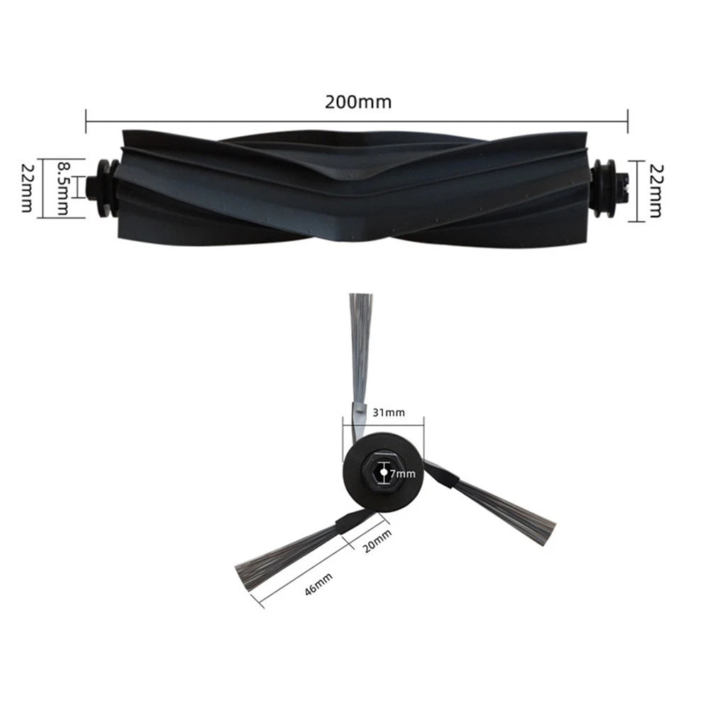 Replacement Roller Brush and Side Brushes for MOVA P10 Pro Ultra (2021–2023)