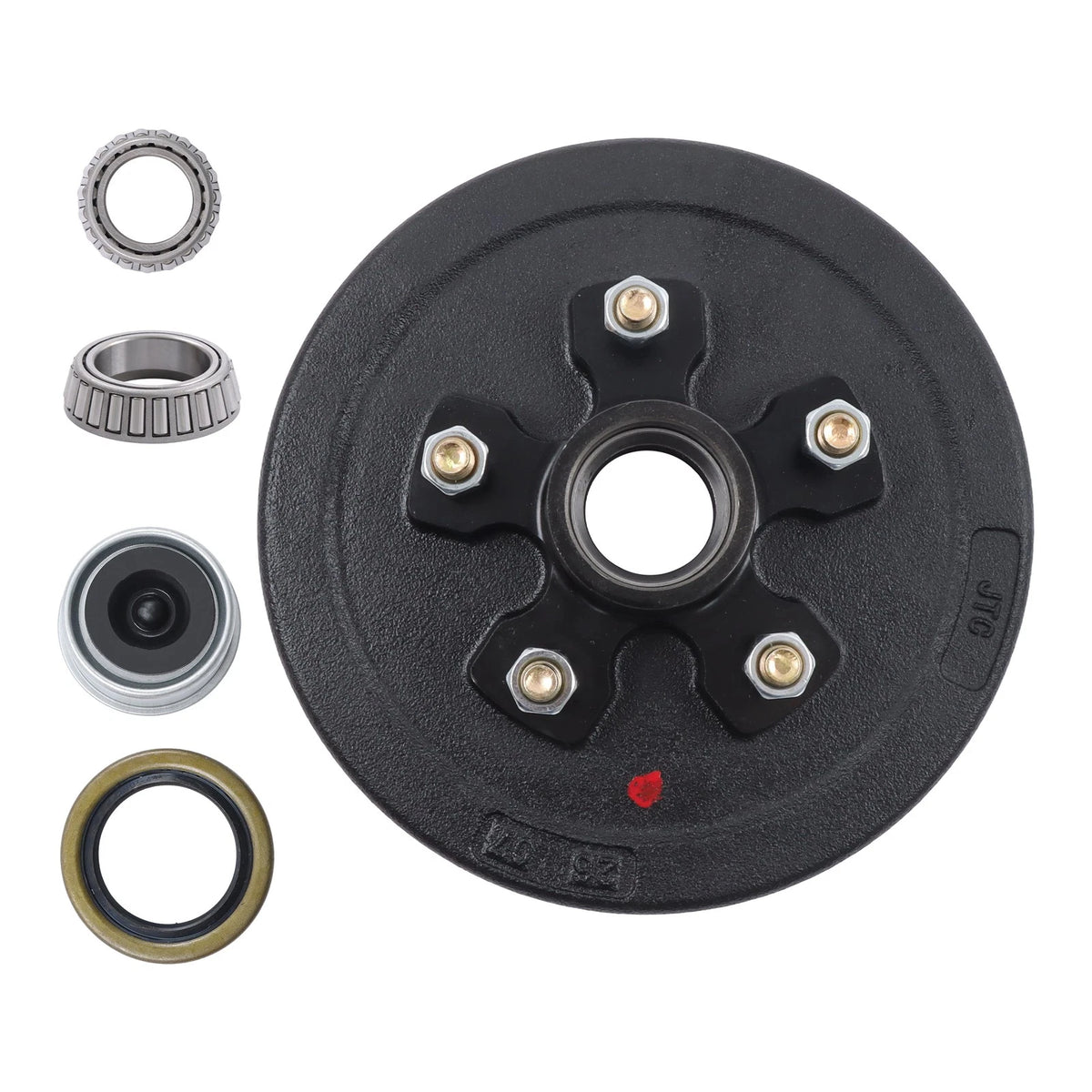 5 on 5" Trailer Brake Hub Drum Kits for 3500 lbs Axle (10" x 2-1/4")