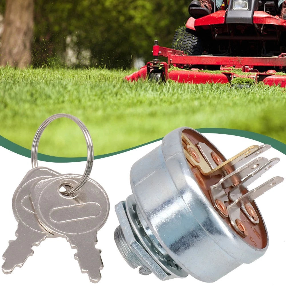3 Position Ignition Switch with 5 Terminals for Ride On Tractor Mower