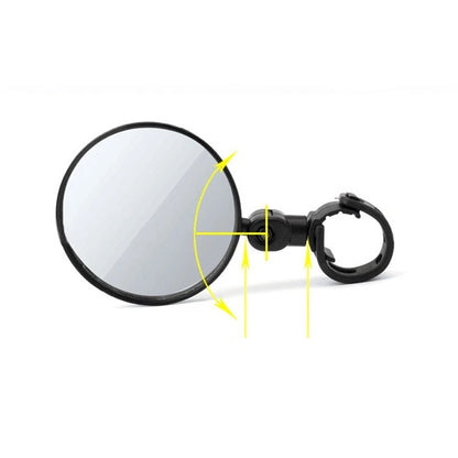 Bicycle Bar End Rear View Mirror for Mountain Bikes (Convex Lens)