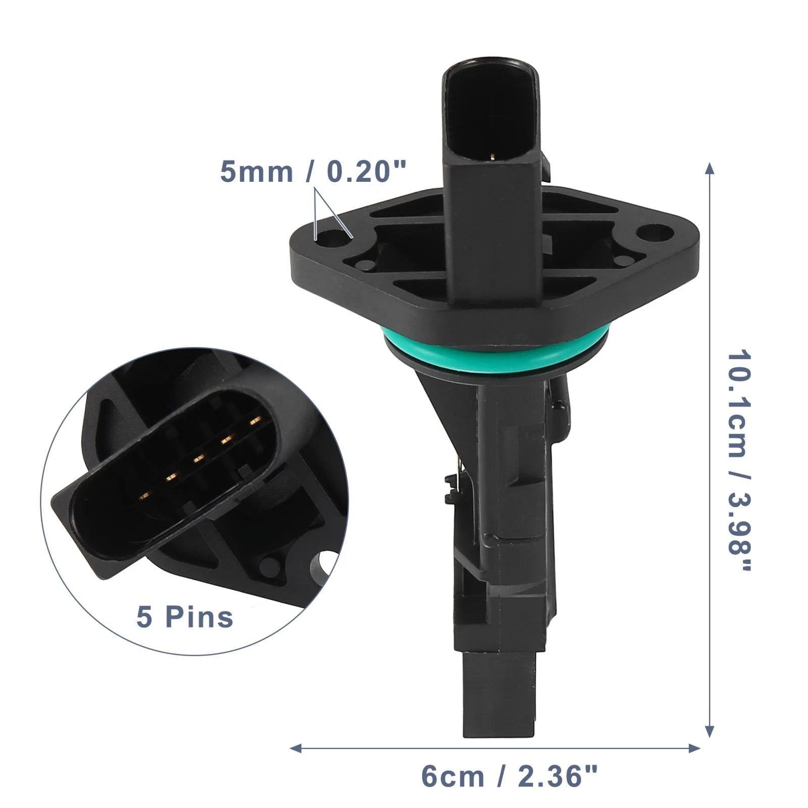 Mass Air Flow Sensor 5 Pin Replacement for Ford Mustang (2005–2010)