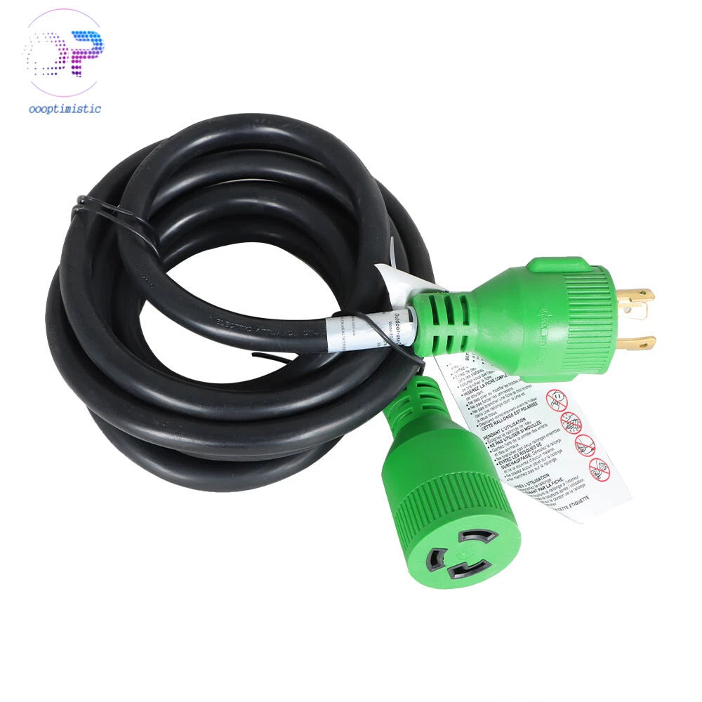 10 FT 30 Amp Generator Extension Cord NEMA L5-30P to L5-30R 3750W