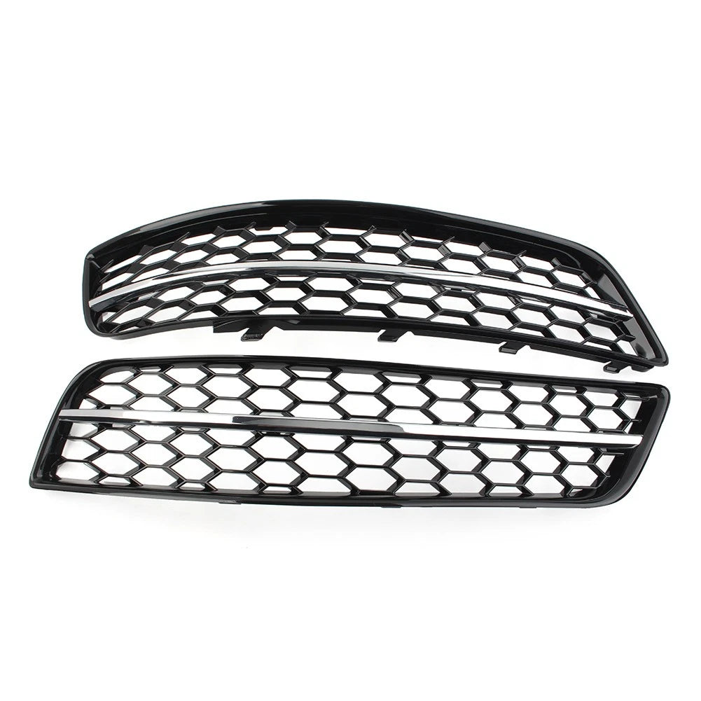 Pair Front Bumper Honeycomb Mesh Grille Cover for Audi A3 8P (2009–2013) Chrome