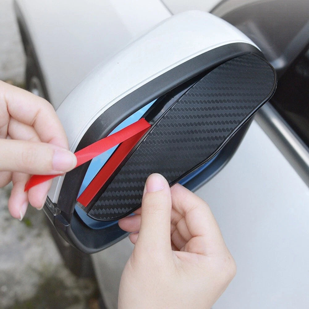 1 Pair Carbon Fiber Rearview Side Mirror Eyebrow Guard for Car