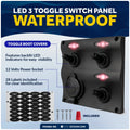 2X Toggle Switch Panel with Power Socket for Universal Applications