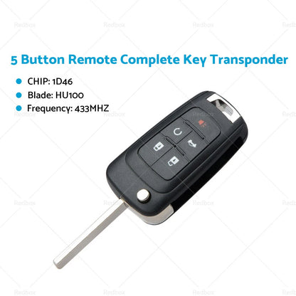 5 Button Remote Key Fob for Holden Commodore VF (2013–2017)