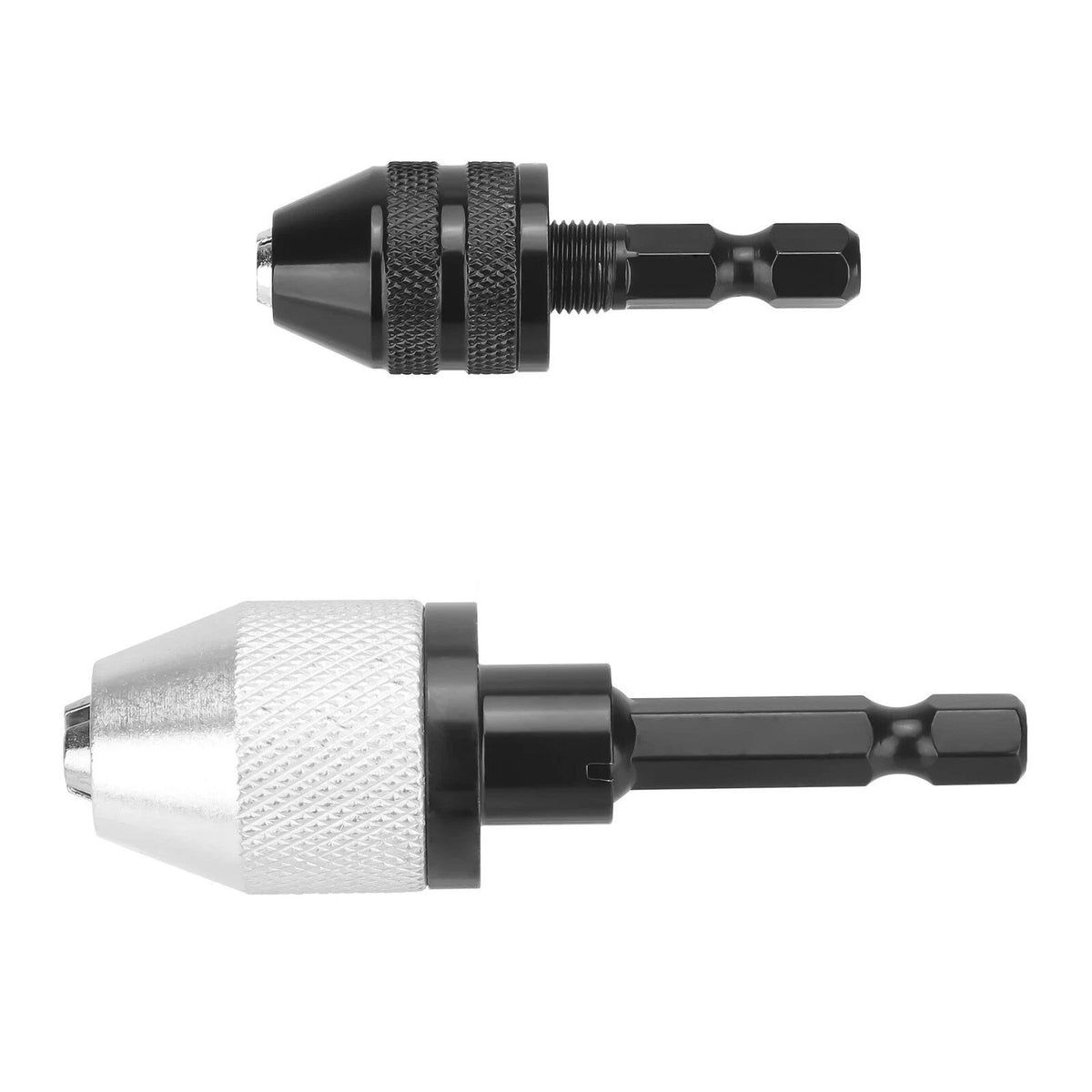 2X Keyless Drill Chuck Adapter 1/4" Hex for Power Tool Quick Change