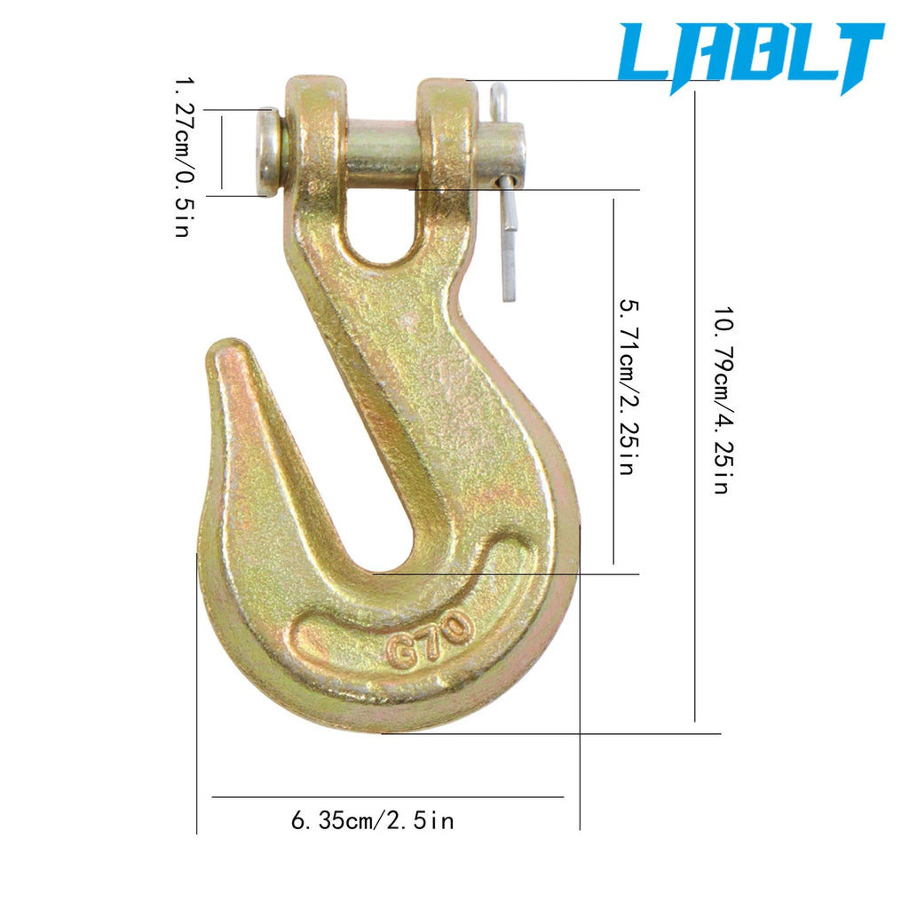 8-Pack Clevis Grab Hooks for Flatbed Truck Trailer Tie Down