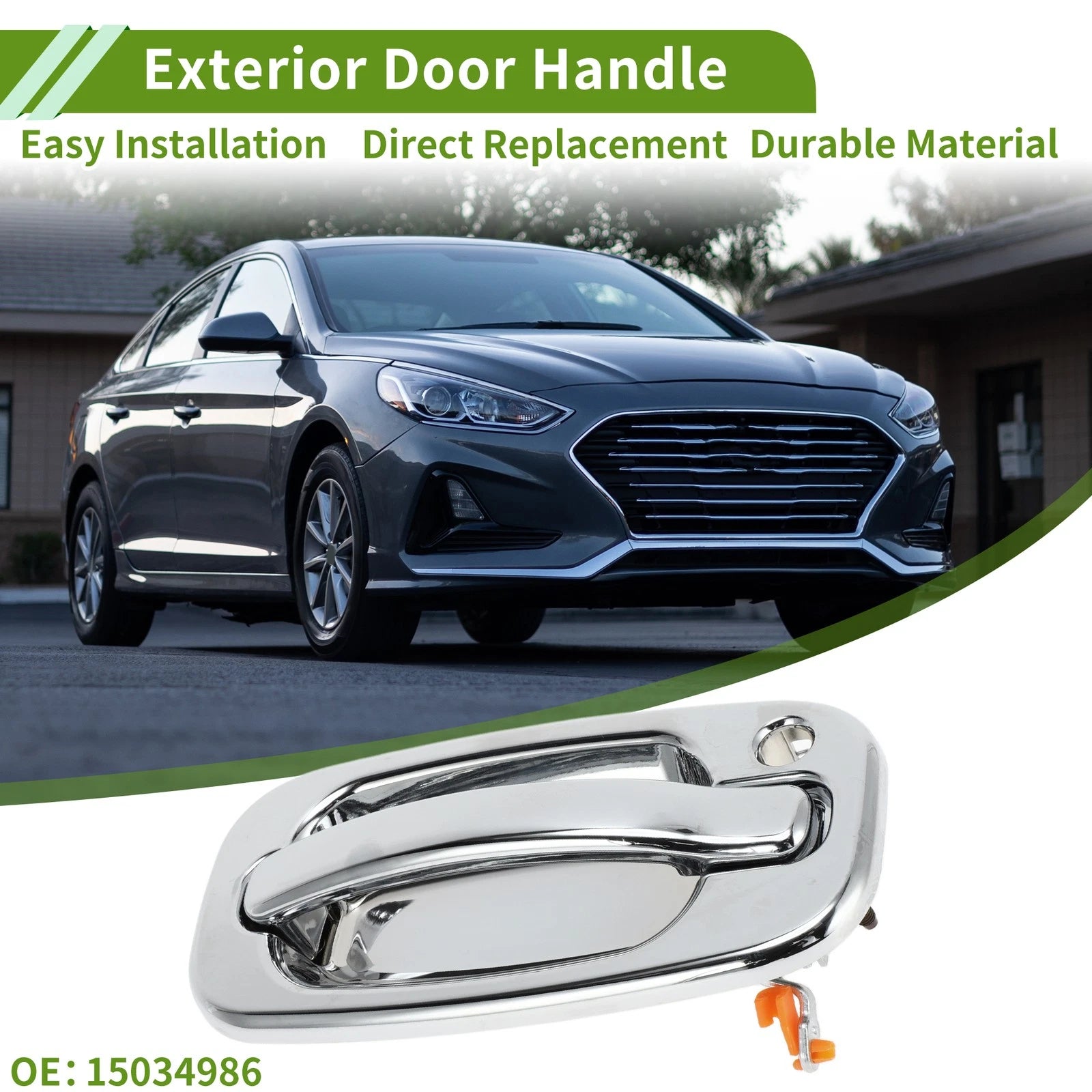 Exterior Door Handle Front Right Replacement for Chevrolet Silverado (2014–2018)