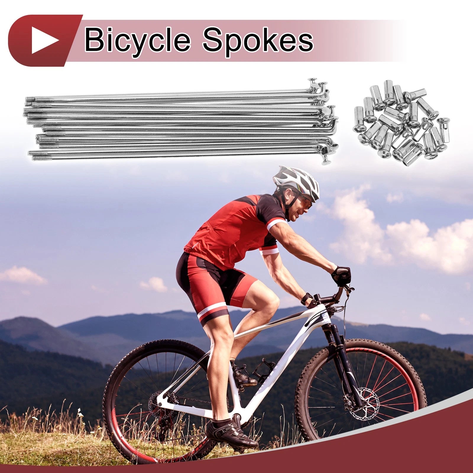 Bicycle Spokes 155mm Replacement Set for 14G Bike Wheel (2011–2018)