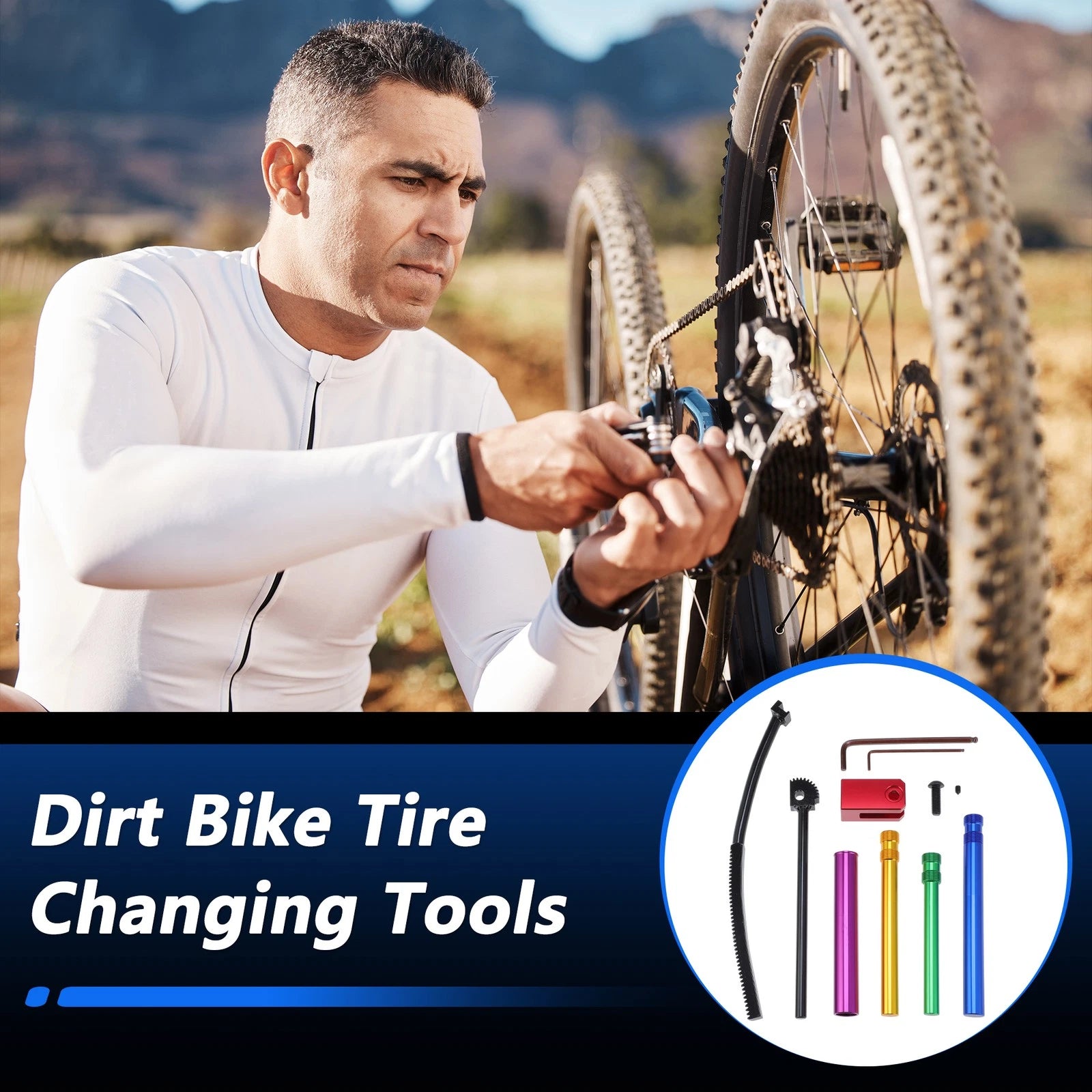 Tire Changing Tools Kit for Dirt Bike 16-21 Inch Wheels